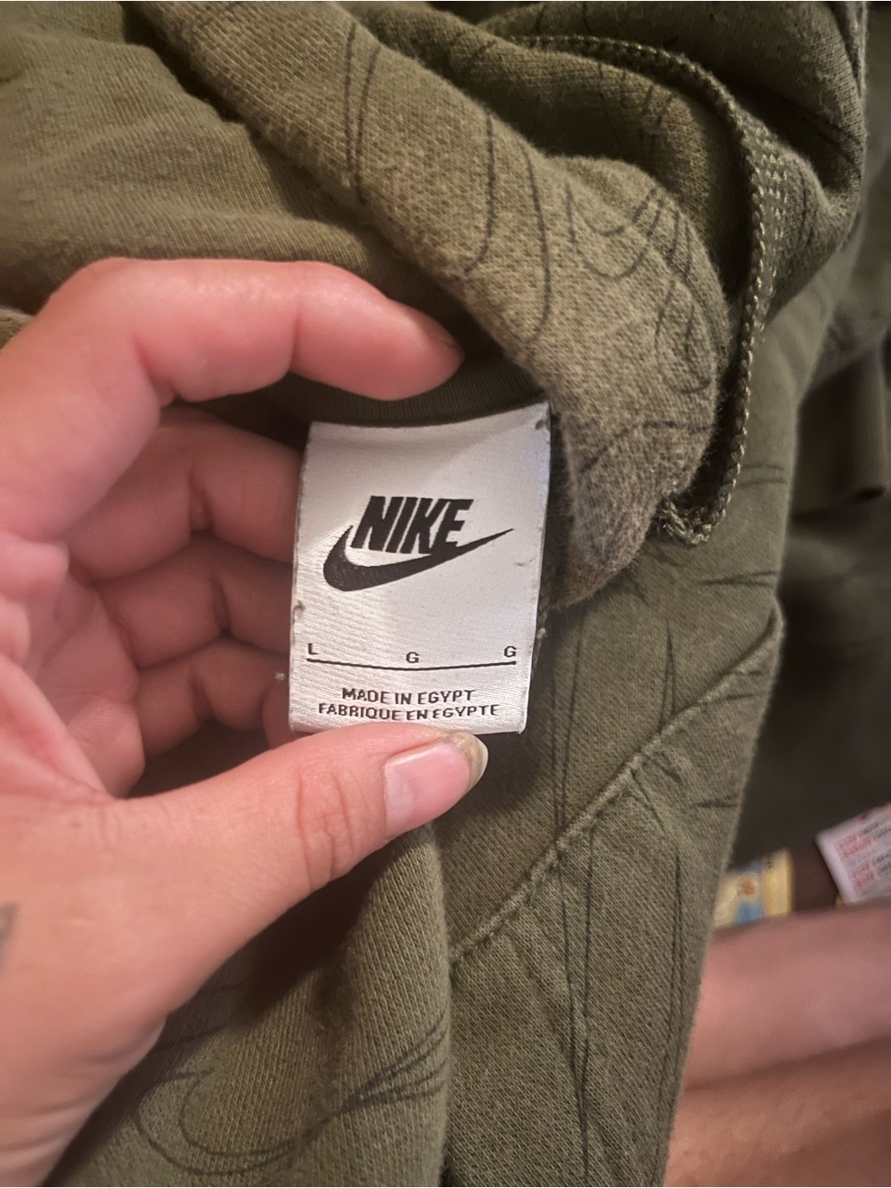Nike Quilted Bomber Jacket in Olive Green
